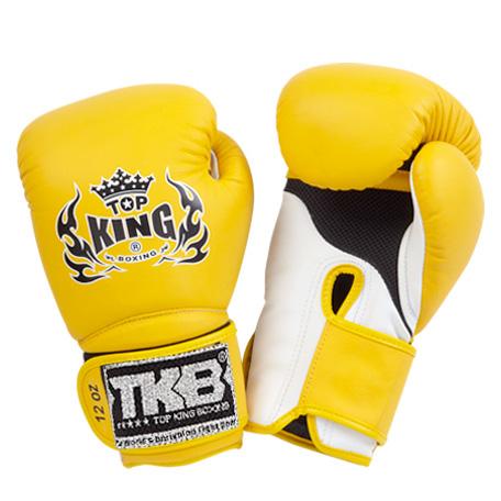 Top King geel / witte "Super Air" bokshandschoenen